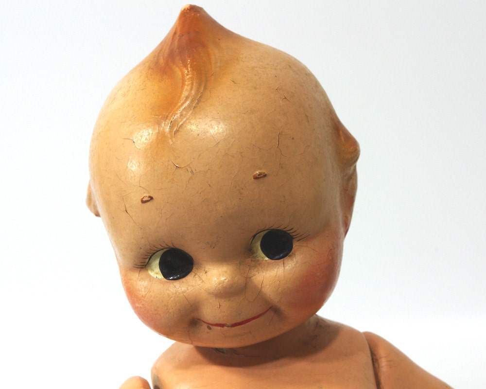 cupie Kewpie doll Vintage Doll 1930s GizmoandHooHa  Doll by Rose vintage Composition