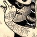 12X15 Tattoo Inspired Coney Island Mermaid