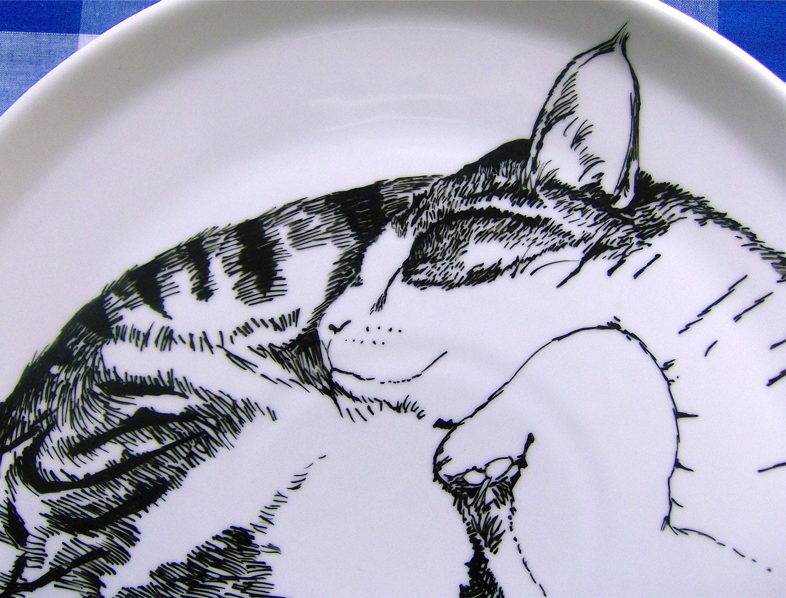 Serving Plate - Cat Sleeping
