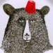 Side Plate - Hand Painted - Hungry Bear in Fez