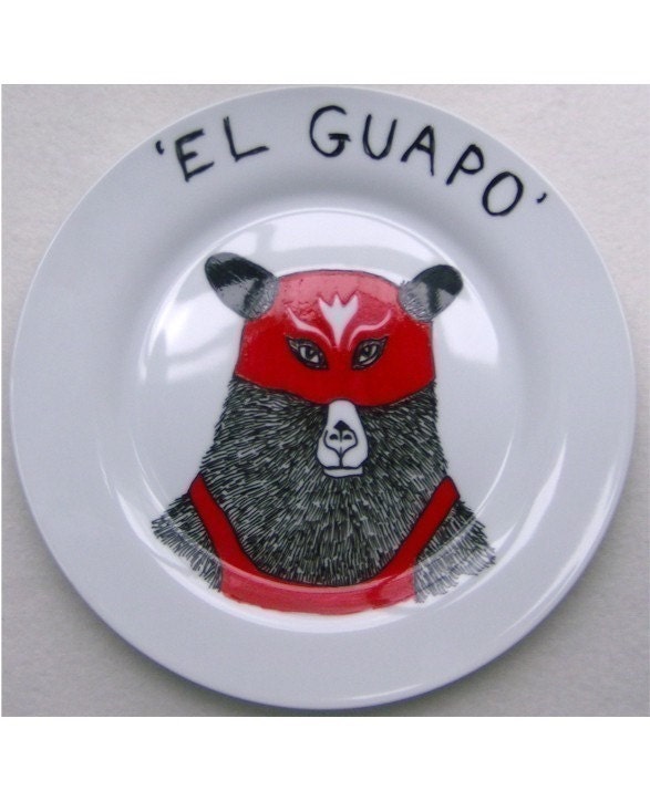Side Plate - Hand Painted -The Handsome One