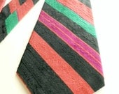 Silk Duponi Striped Necktie-handmade by The Neck Tie Reformatory