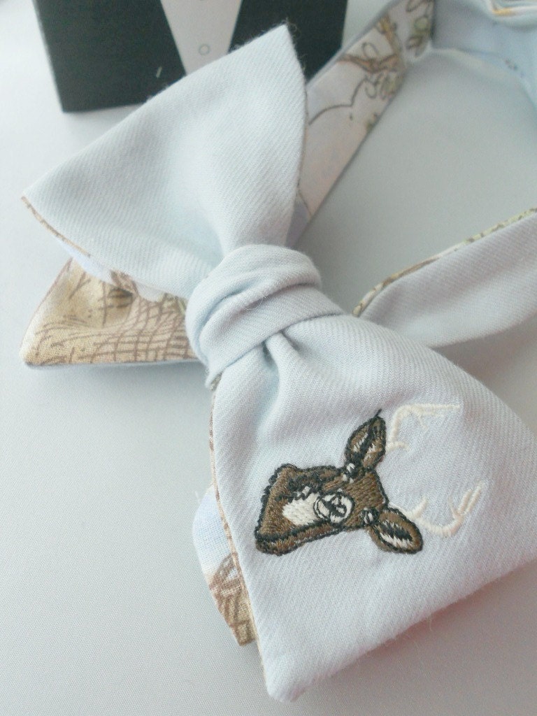 Wild Deer Bowtie-Reversible-Freestyle-Adjustable-Handmade