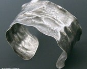 Snakeskin Silver Fold Formed Cuff