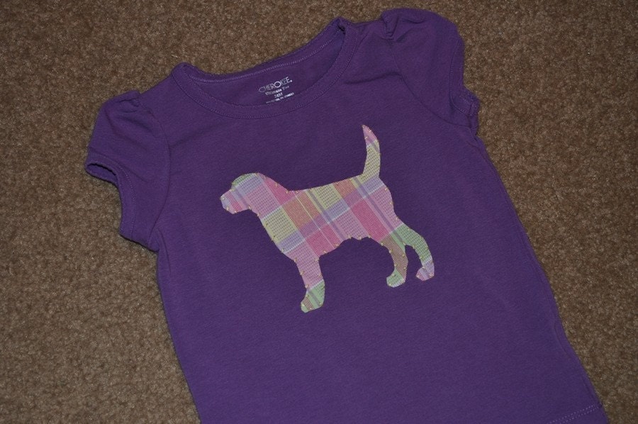 Dog Applique Shirt for your Baby, Toddler, or Child (YOU pick SIZE and COLOR combo)