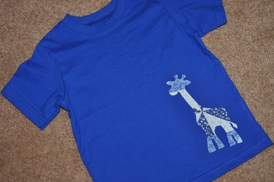 Giraffe Applique Shirt for your Baby, Toddler or Child.  (YOU pick size and color combo)