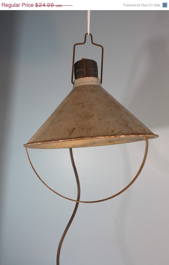 RESERVED Half Price Sale Vintage Industrial Hanging Light Fixture