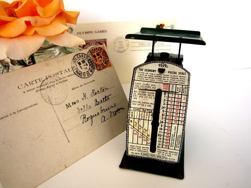 Vintage Postal Scale Industrial Home Decor from AllieEtCie