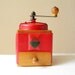 vintage coffee grinder moulin a cafe red coffee mill