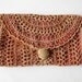 antique french clutch handmade small purse