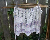 vintage pastels crochet half apron