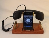 iPhone Dock - Phone - iPod Dock - Phone - Charger and Sync Station - Coiled Wire Headset B Model  -  Plugin Headset
