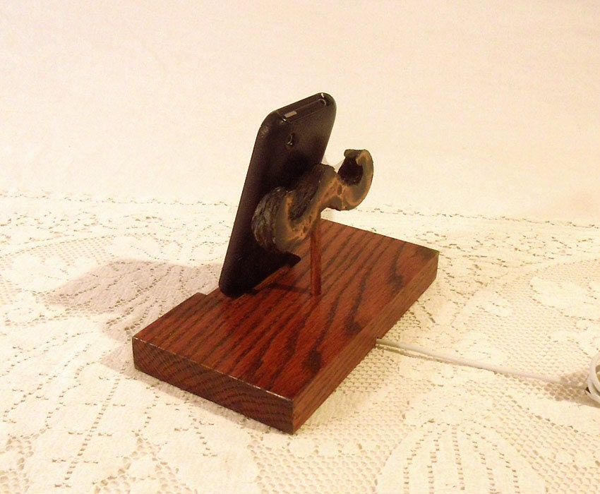iPhone - iPod Dock - The Great Mustache - Charger and Sync Station - Oak - Only On Etsy..