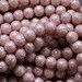 Textured Glass Beads Pale Pink round dyed pearlized 8mm 50pcs Please use coupon code STORECLOSING50 for 50% off your purchase
