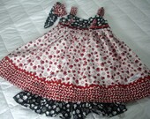 Girl's Dog Print Knot Jumper and Ruffle Pants with Headband