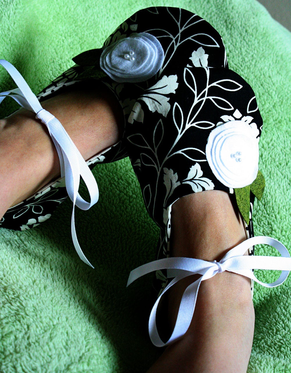 Black and White House Shoes