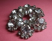 Vintage Rhinestone Brooch, Wedding Brooch, Bridal Brooch,Large Brooch  (sn 111)