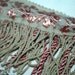 Vintage fringe and cover trim upholstery ivory pink over 4 yards