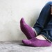 Unripe eggplant Women's socks-slippers MADE TO ORDER