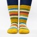 Colorful spring wool hand knitted socks for unisex adults gift under 40