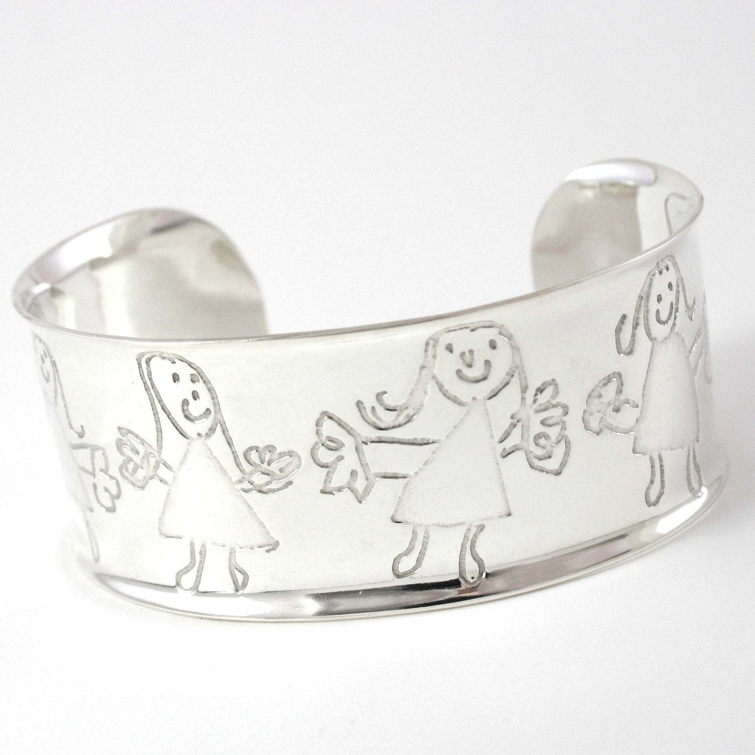 Personalized Cuff bracelet with your child's drawing