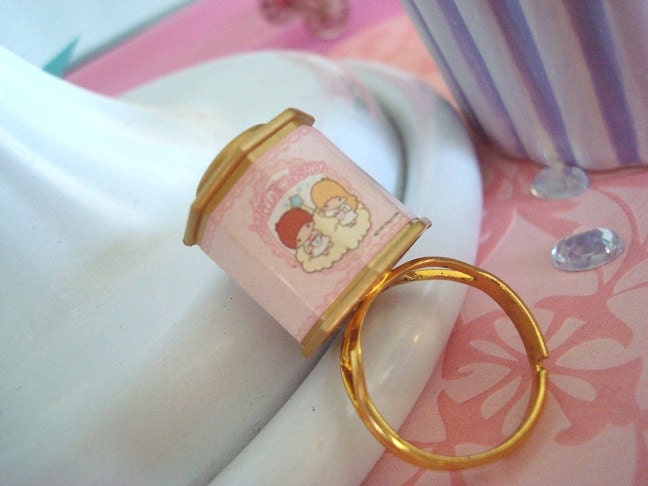 Little Twin Stars Cookie Tin Ring