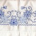 Hand Embroidered Royal Blue Pillow Cases