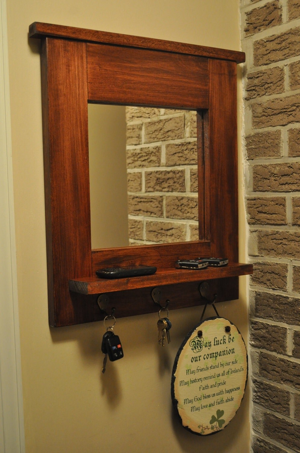 Entryway mirror with key hooks davotanko home interior