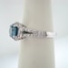 950 Platinum Certificate Blue & White Diamonds Engagement  Ring 1.36 Carat handmade