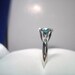 0.70 Carat CERTIFIED Blue Diamond Solitaire Engagement Ring 14K White Gold