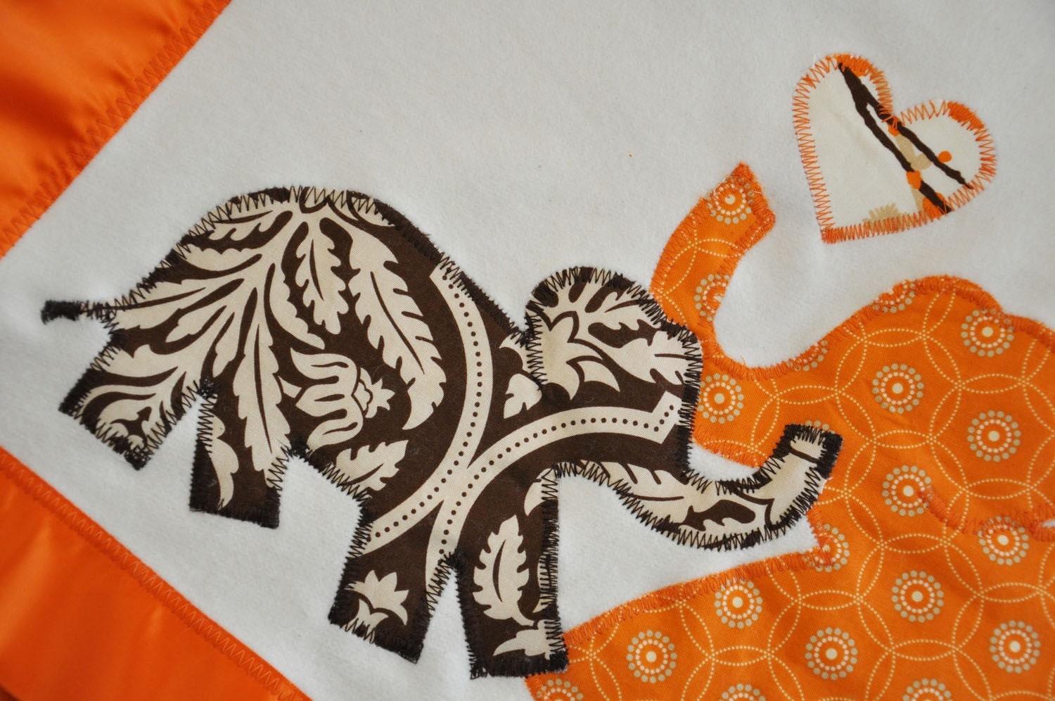 Mama and Baby Elephant Organic Newborn Baby Blanket -- Free Shipping