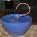 Handmade ceramic cat drinking fountain Cat Tap in Cobalt