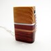 Wood Pendant Necklace, Modern, Sterling Silver Chain, Handmade, Harvest Gold