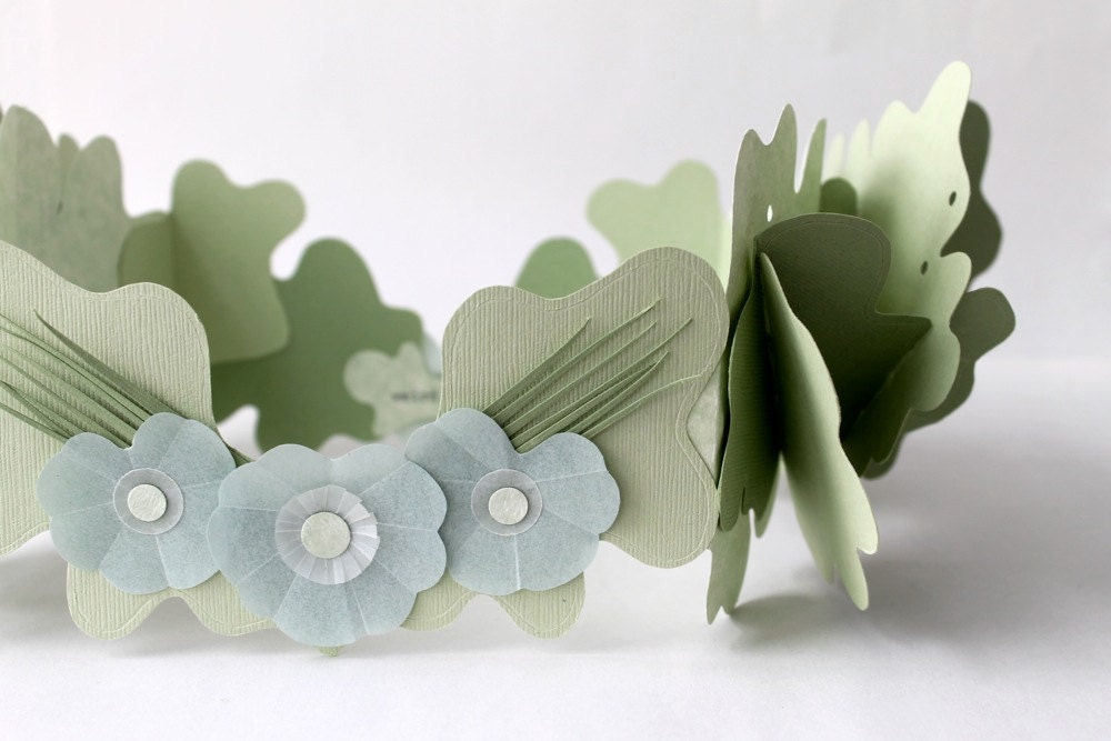 Pop up Paper Crown - Spring wreath
