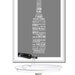For any white wine lover. Bus roll wine bottle shaped luxury poster print. Size A3