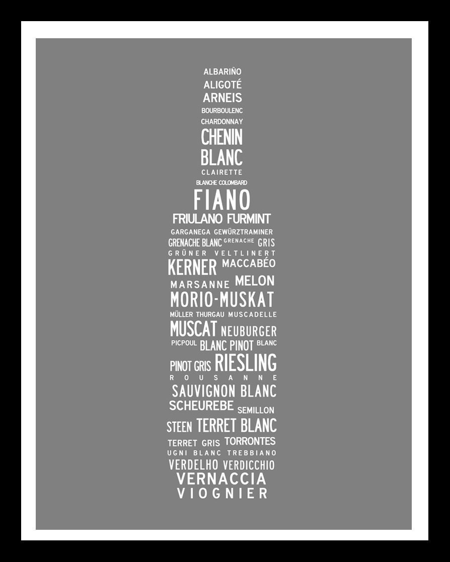 For all red wine lovers. A sleek list of red wines on a luxury poster print. Size 11.7 x 16.5 in