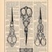The point SCISSORS Art Print Victorian SCISSORS Collage on antique book page dictionary art print