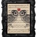 Upcycled Dictionary Page Upcycled Book Art Upcycled Art Print Upcycled Book Print Vintage Art Print Musical Owl Lovers