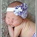 Newborn Baby Infant Toddler Girl purple and white polka dot and paisley print ruffle bloomers diaper cover