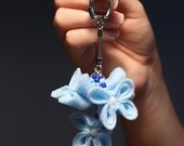 SALE Blue Sky, Flower Key Chain - GoodFloristDesign
