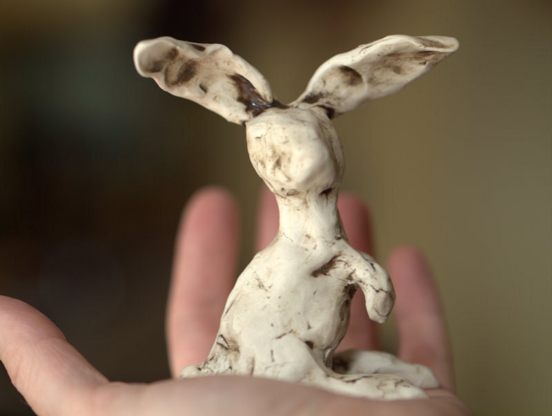Rustic Porcelain Rabbit
