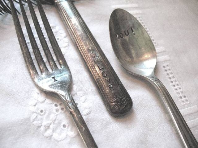 Vintage Three Piece Silverware Place Setting Knife, Fork, Spoon Wedding Reception