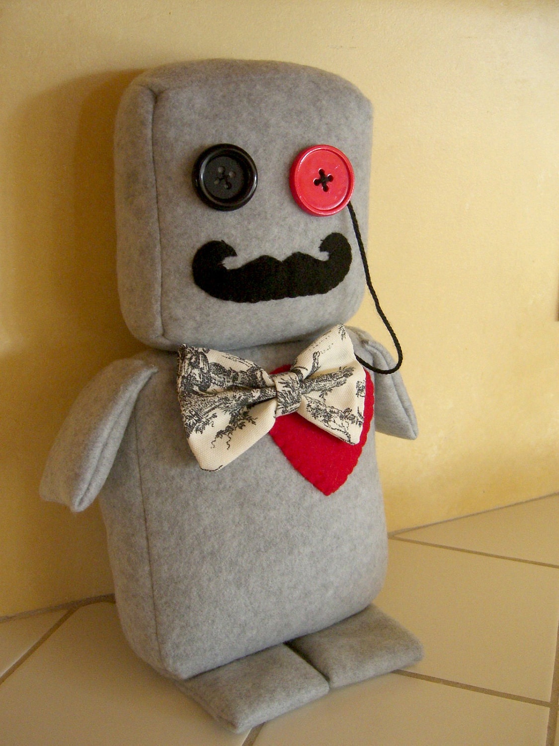 Robot Stuffed Animal: Gentlebot MADE TO ORDER