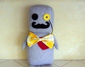 Robot Stuffed Animal: Gentlebot MADE TO ORDER