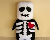 Robot Stuffed Animal: Halloween Edition Skeleton MADE TO ORDER