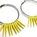 The Yellow Jackets- FLUORESCENT YELLOW Spike Hoop Earrings