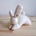 Bunny - organic, white, soft, cuddly, waldorf, eco friendly