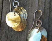 layered hammered earrings