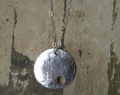 sterling silver full moon necklace