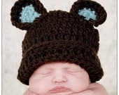 Sale,Crochet Baby Newborn Boy Bear Hat, Crochet Baby Infant Newborn Boy Bear Hat, Crochet Baby Newborn Infant Boy Bear Hat, Photography Prop